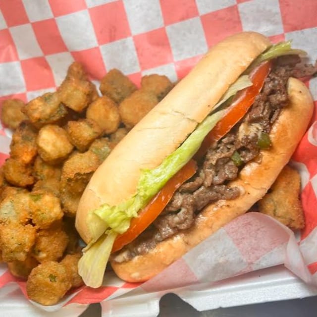 6" Philly Cheese Steak Sandwich.